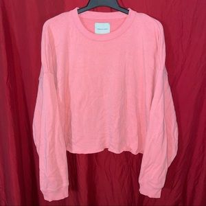American Eagle Outfitters Pink Cropped Sweater Top